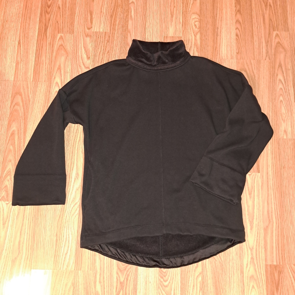 Athleta Sz S Cozy Karma Funnel Neck Inside Warm And Fuzzy Oversize Sweatshirt - Picture 3 of 12